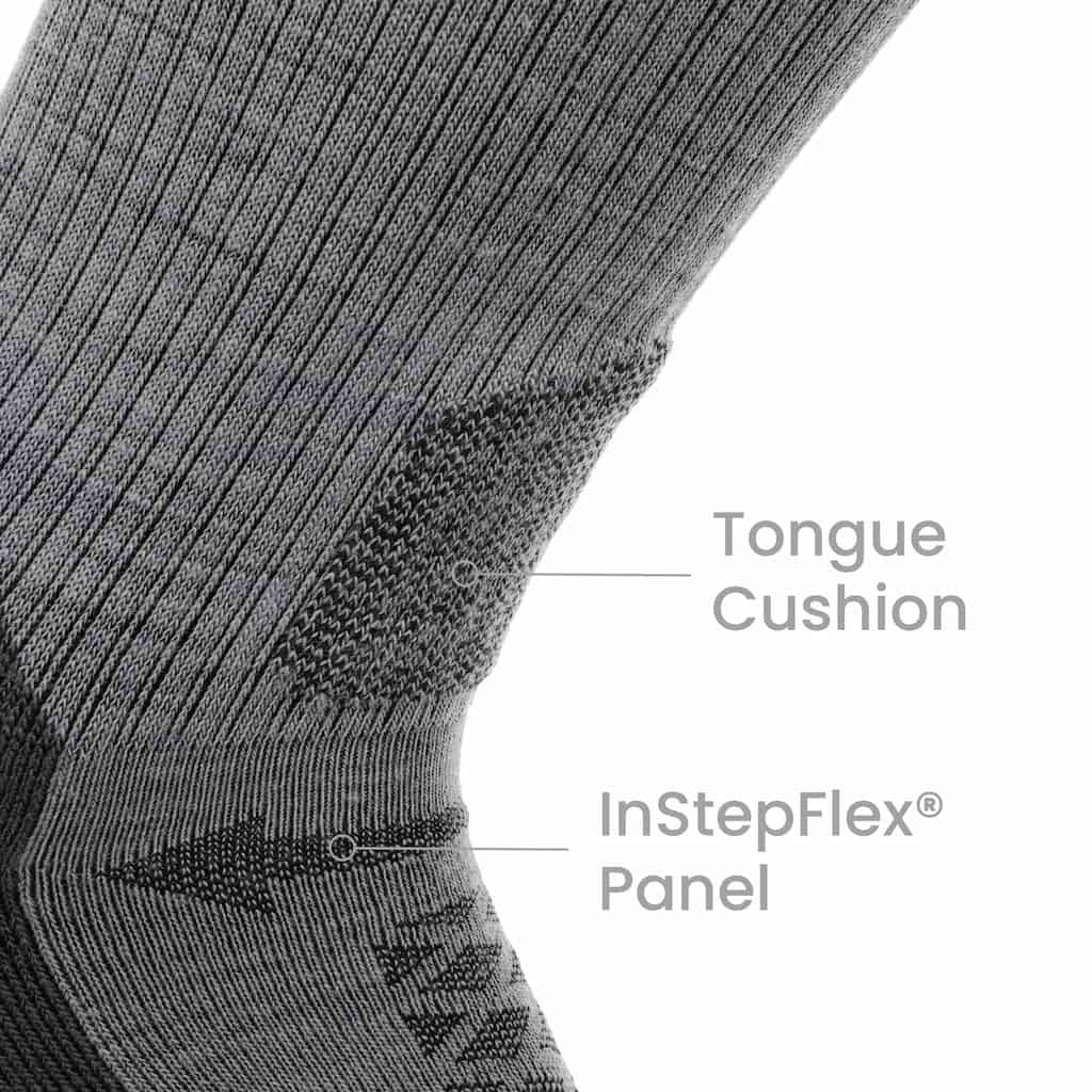 Stone - Hike Crew Midweight Merino Wool Sock