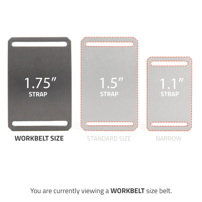 belt buckle size comparison chart