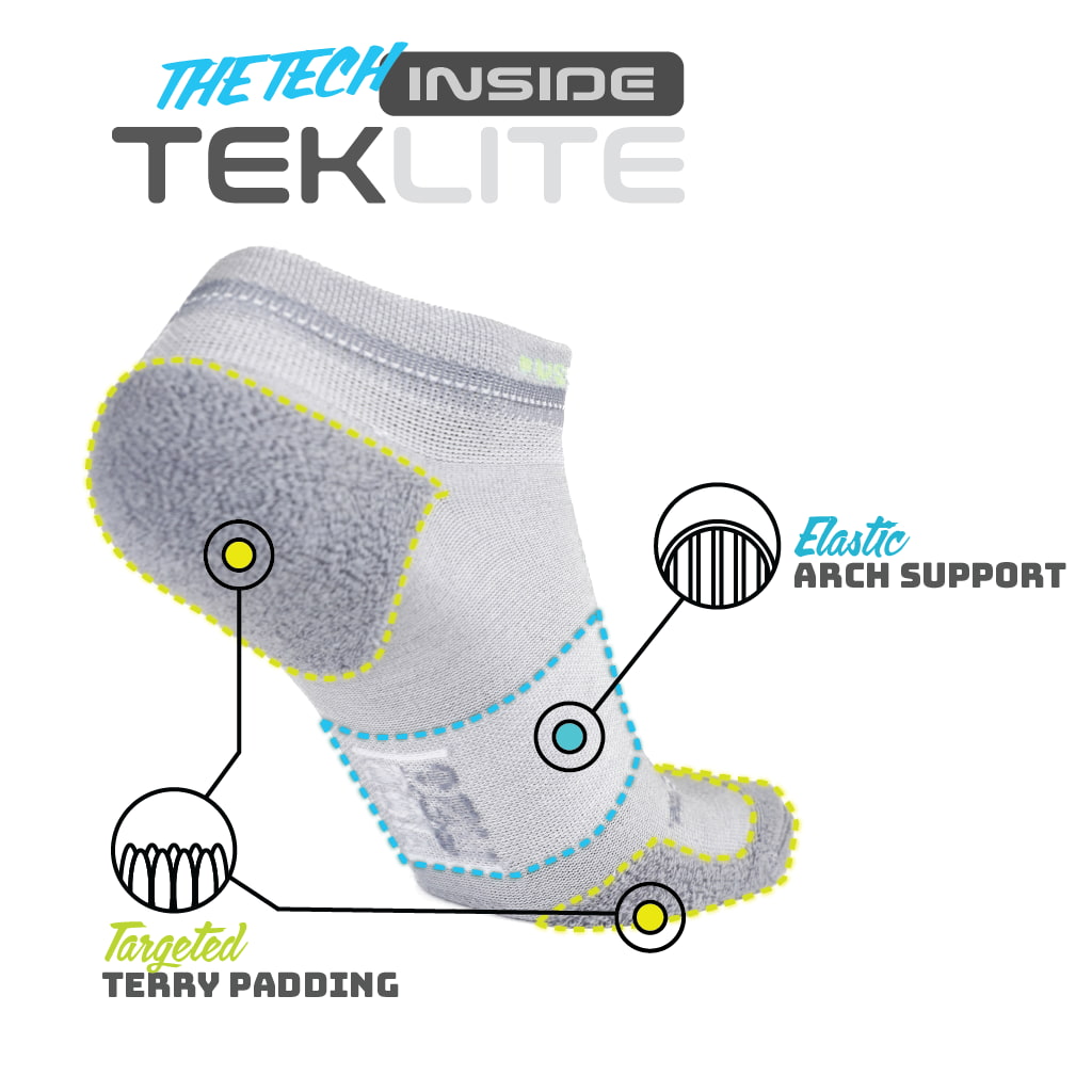 Wool Teklite Ankle Sock - Silver Lining