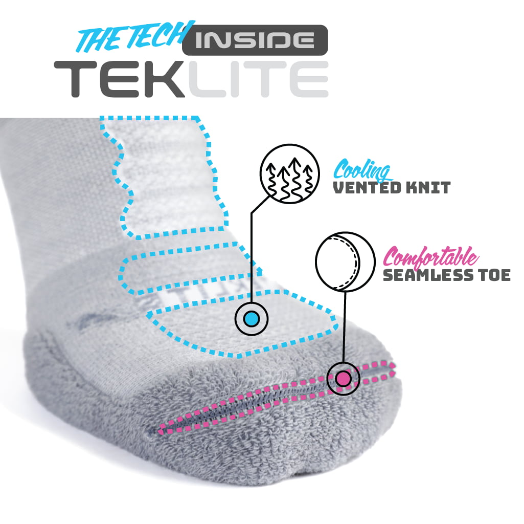 Wool Teklite Ankle Sock - Silver Lining