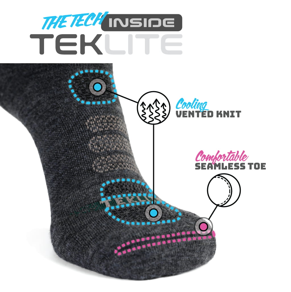 Wool Teklite Ankle Sock - Anthricite