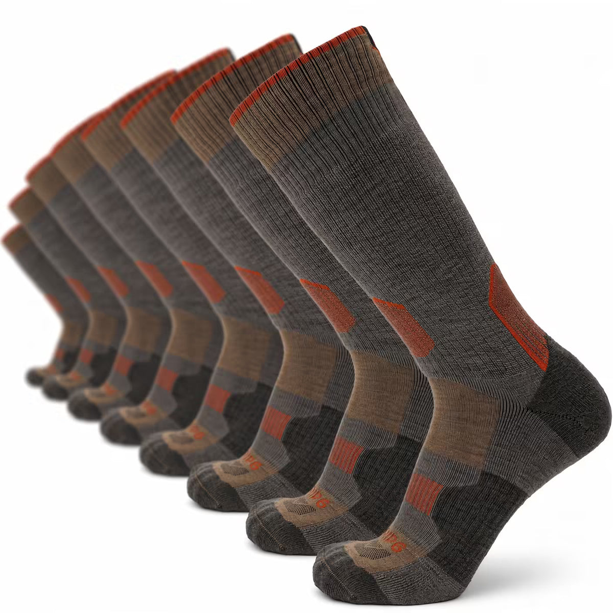 8 Pairs Woodland - Hunt Boot Heavyweight Merino Wool Sock