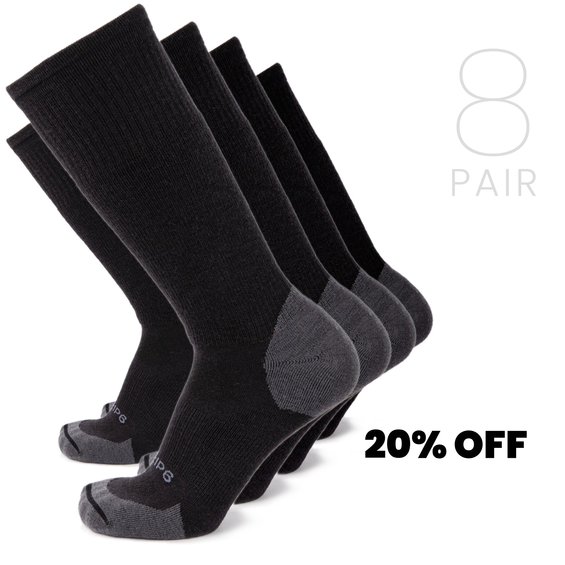 Wool Boot Sock - Black