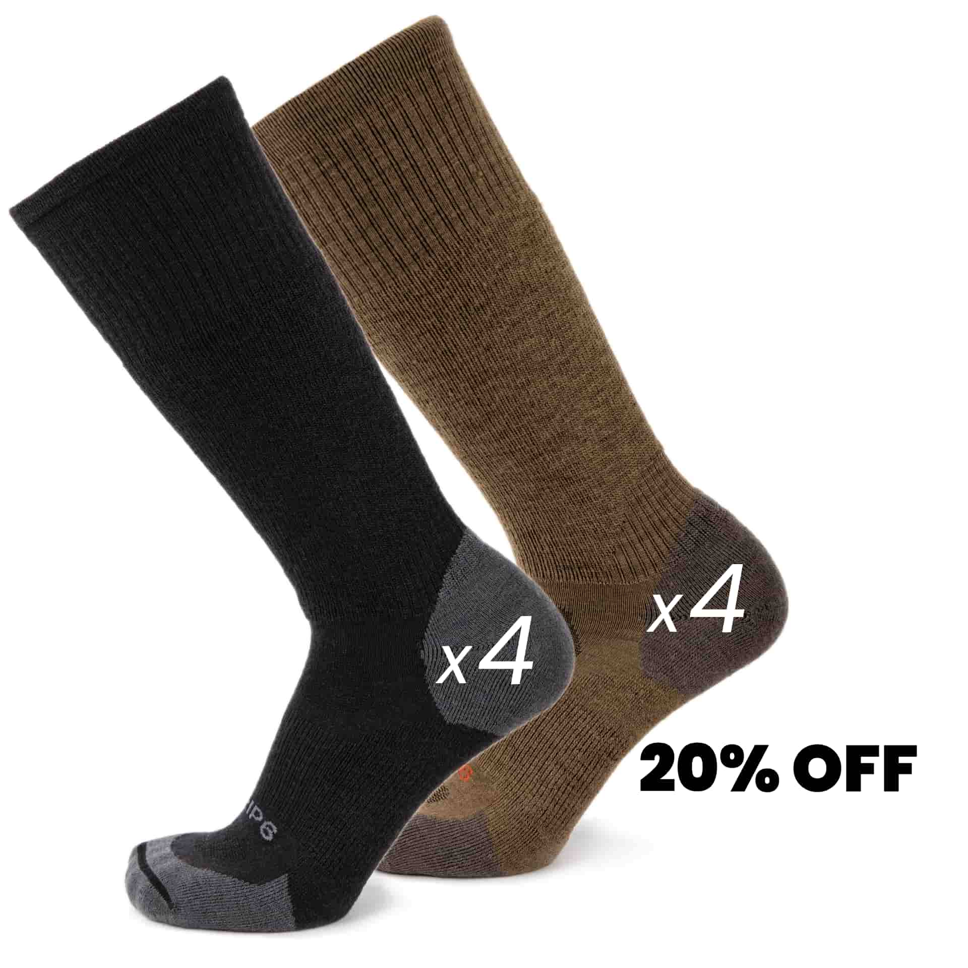 Boot "Black n' Brown" Sock Pack (8 pairs)