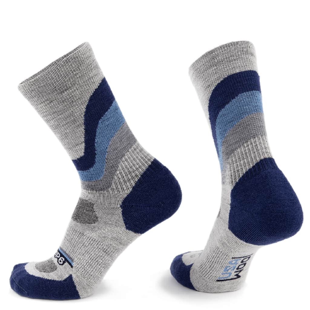 blue wool crew socks