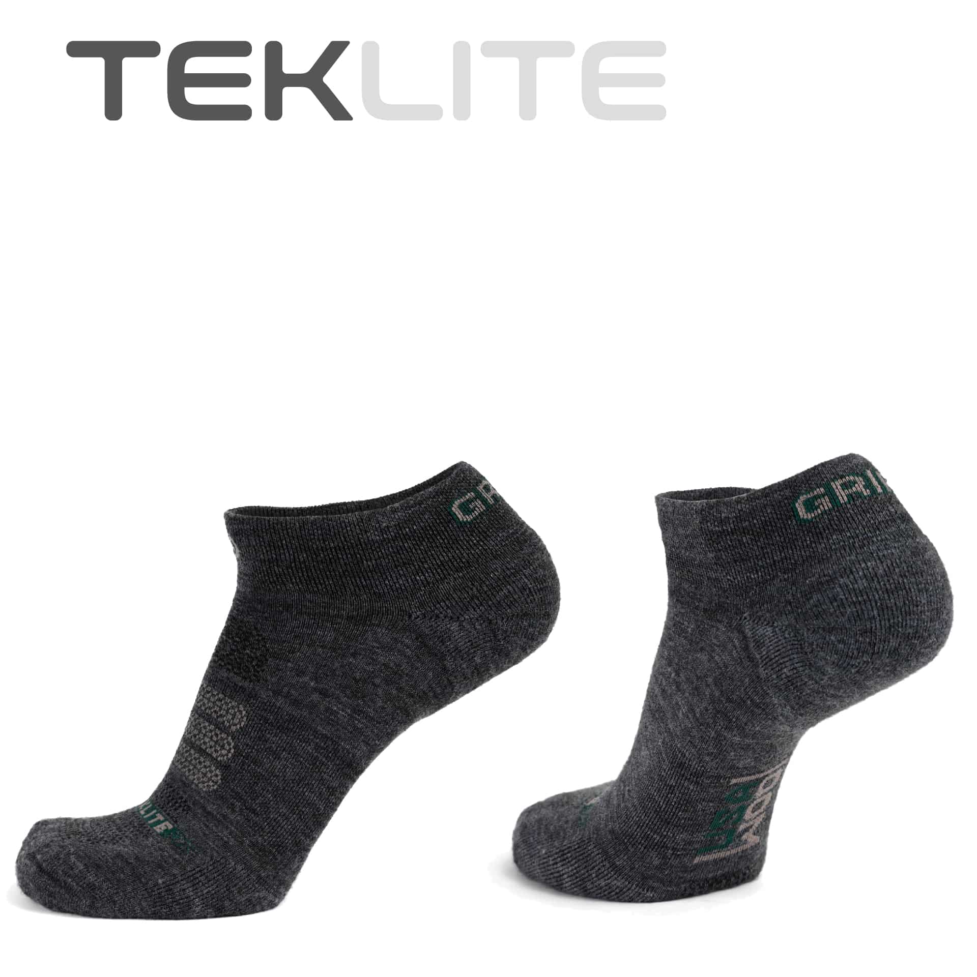 Teklite Charcoal Ankle Socks - (Factory Seconds)