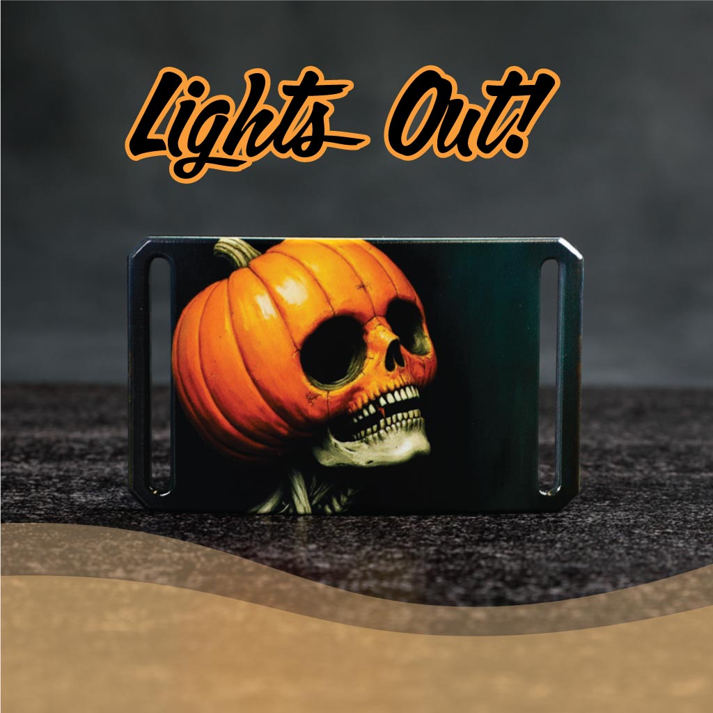 Lights Out Halloween Buckle