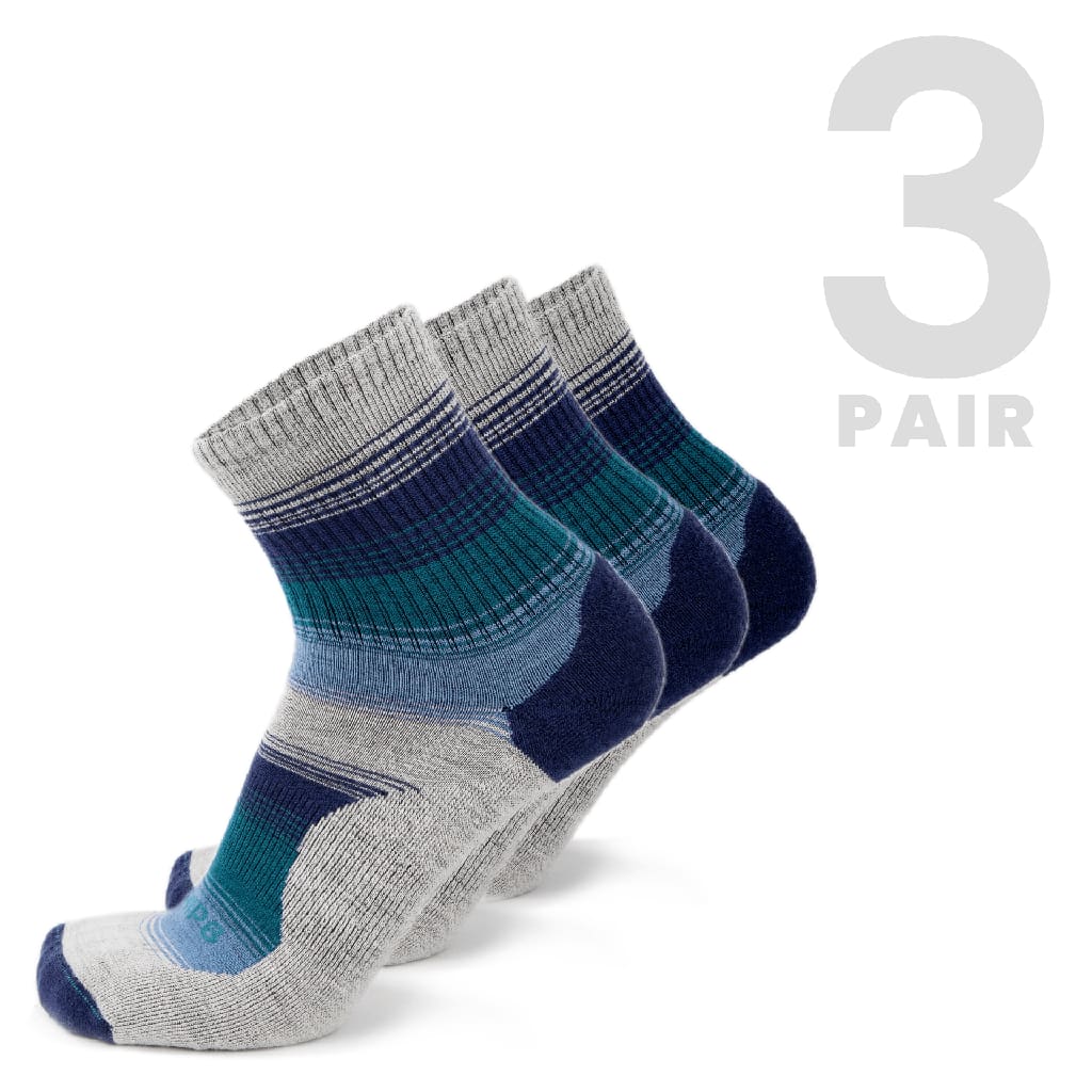 blue wool micro crew socks