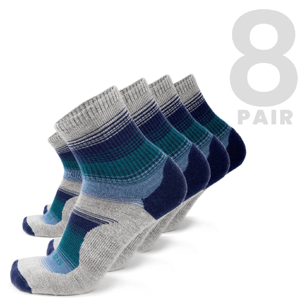 wool micro crew socks 8 pack