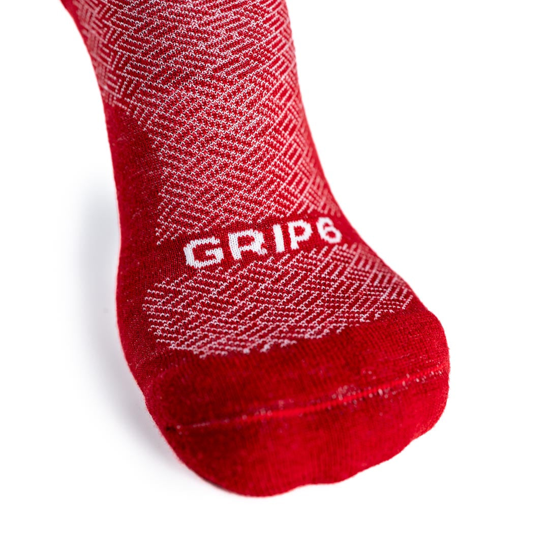 Limited Edition Red No Show Wool Socks