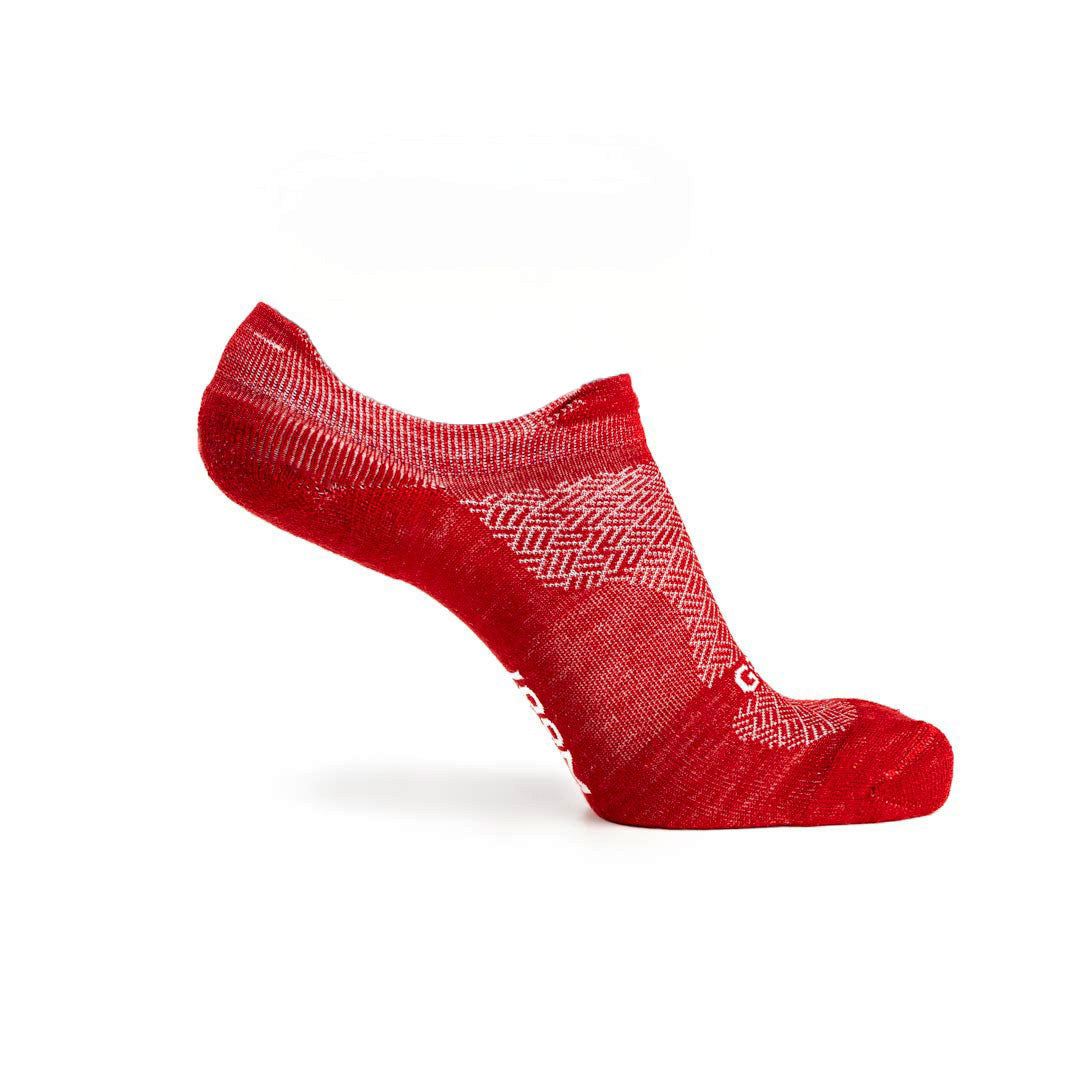 Limited Edition Red No Show Wool Socks