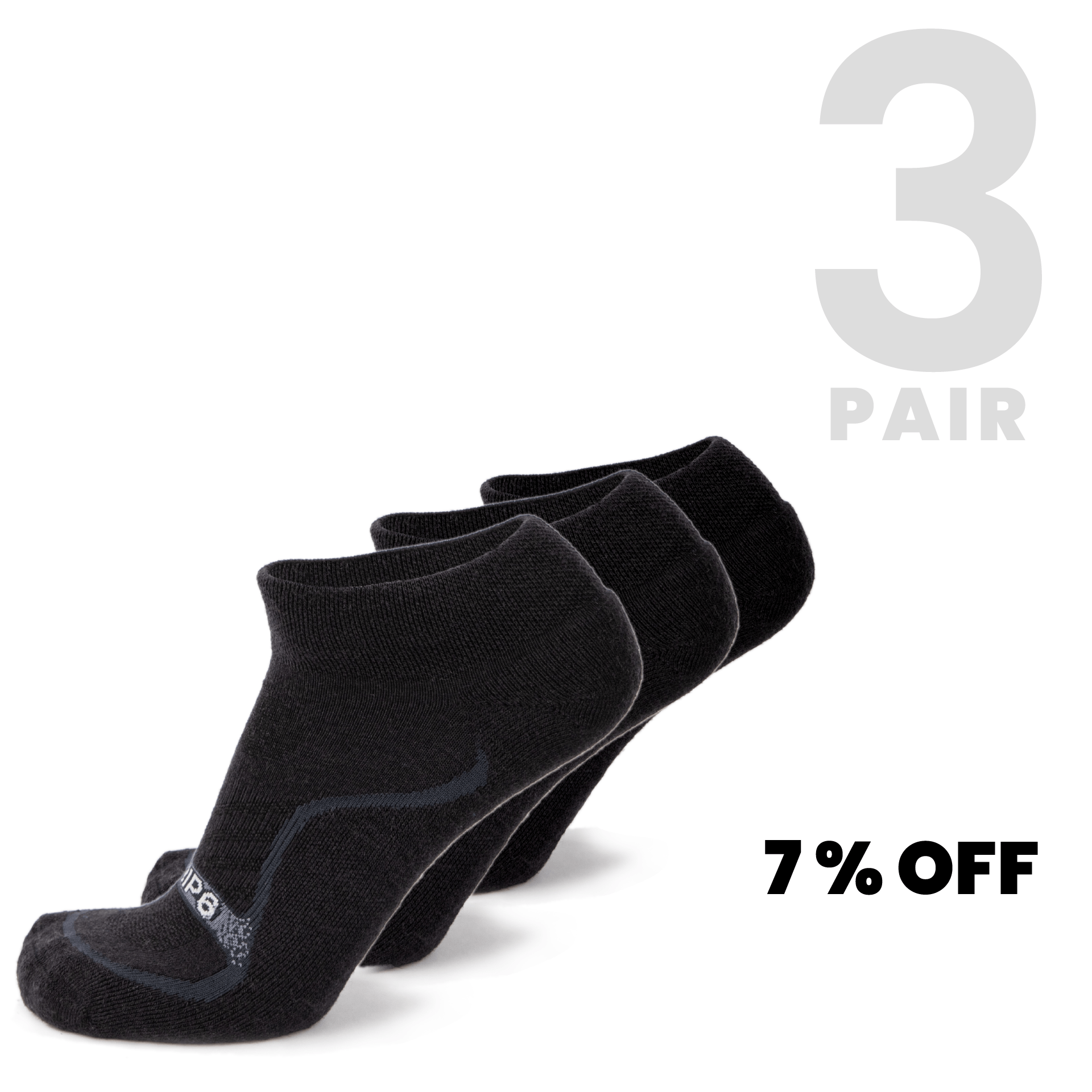 Wool Ankle Socks - Everyday Black