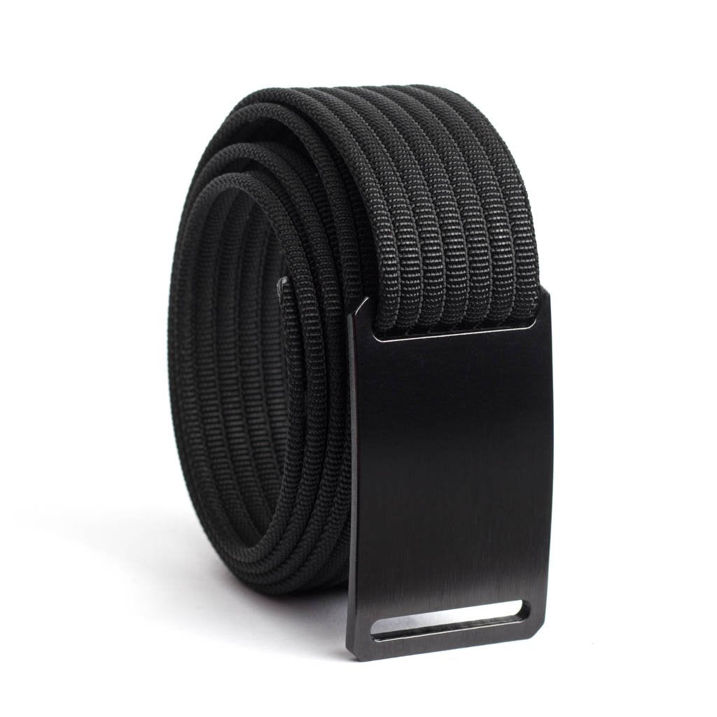 GRIP6 Belts Men's Narrow Classic Ninja (Black) buckle with Black Strap swatch-image
