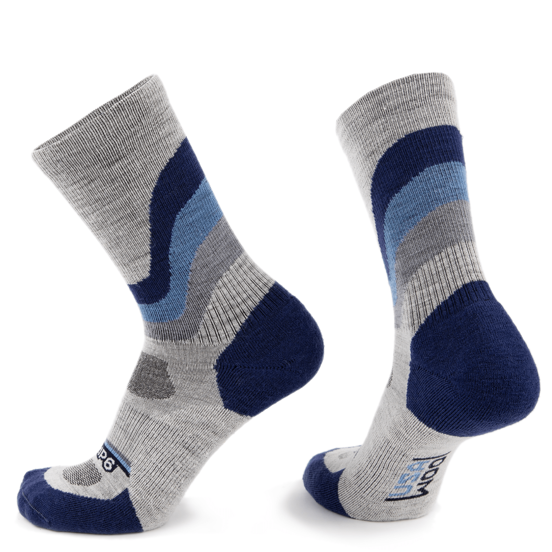 Wool Crew Socks - Overland Blue