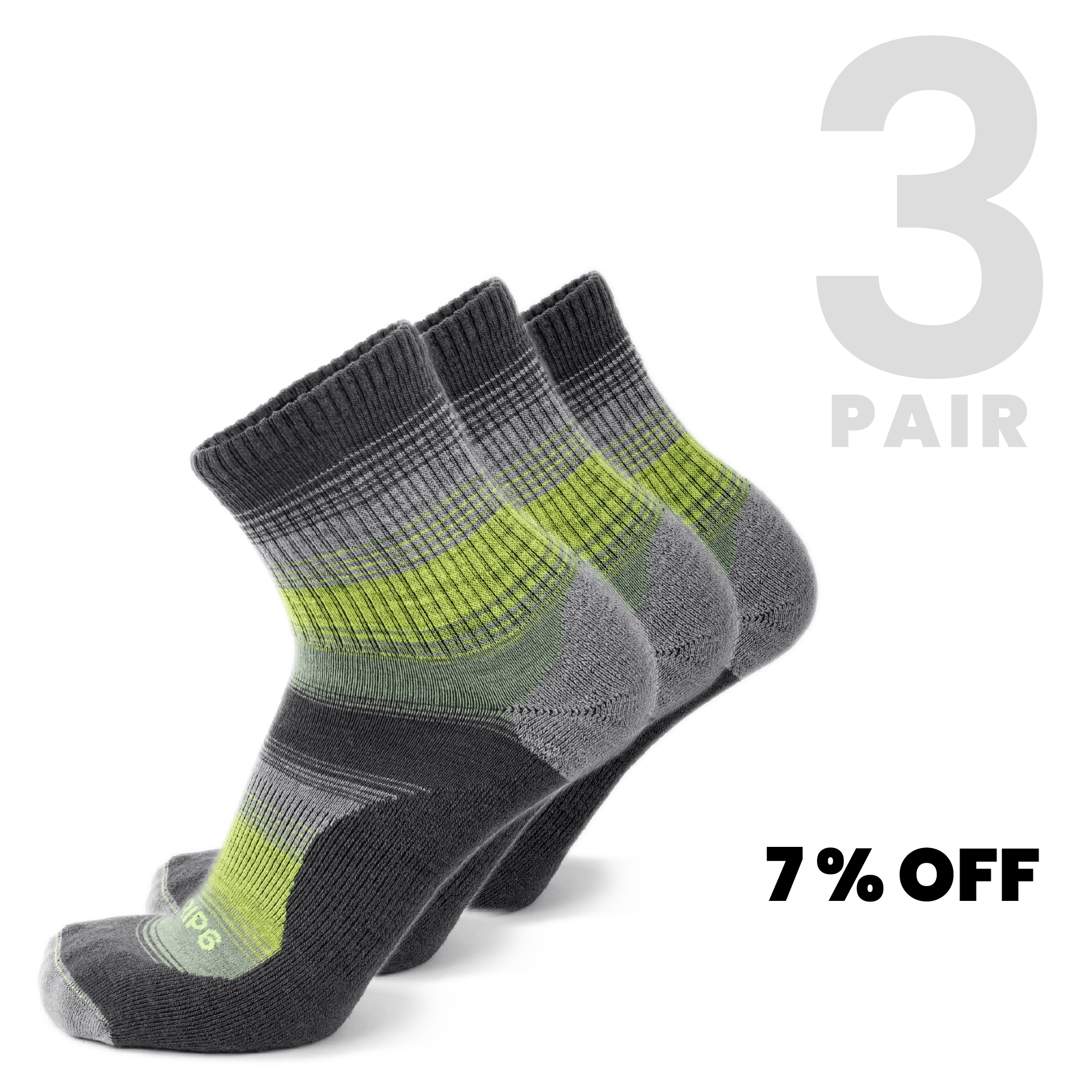Wool Micro Crew Socks - Fade Green