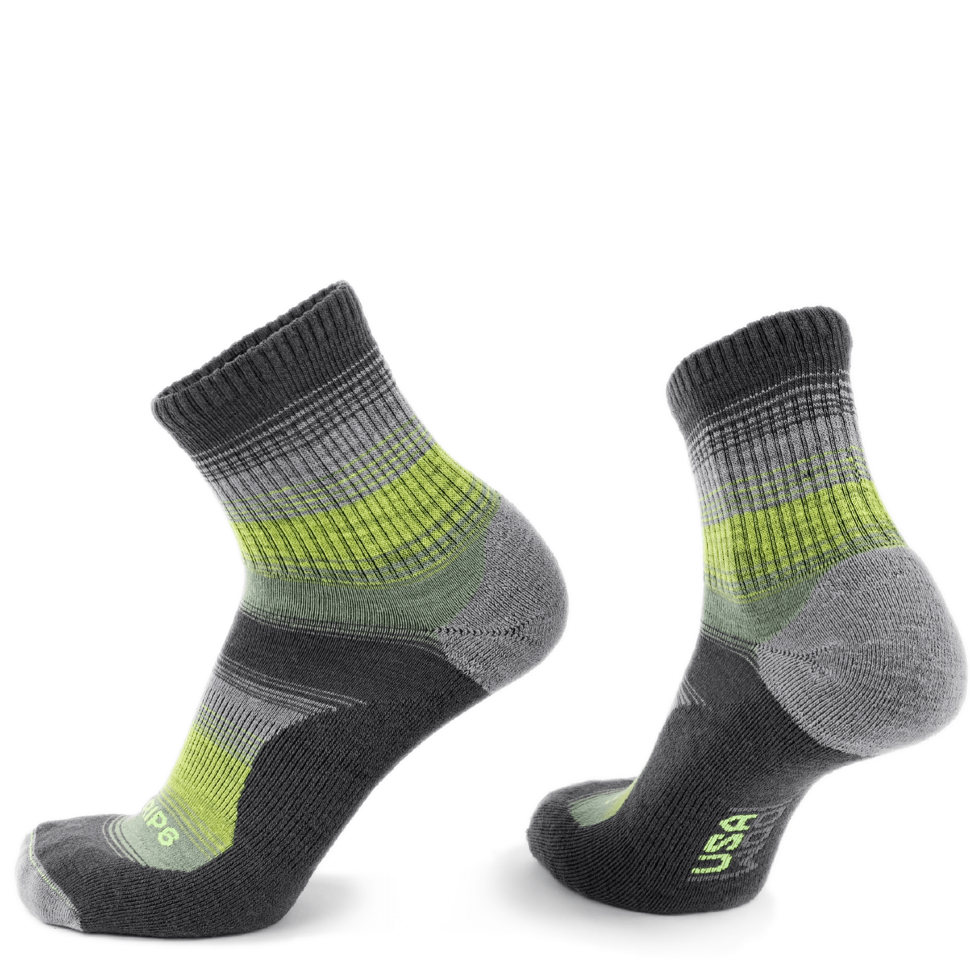 Wool Micro Crew Socks - Fade Green