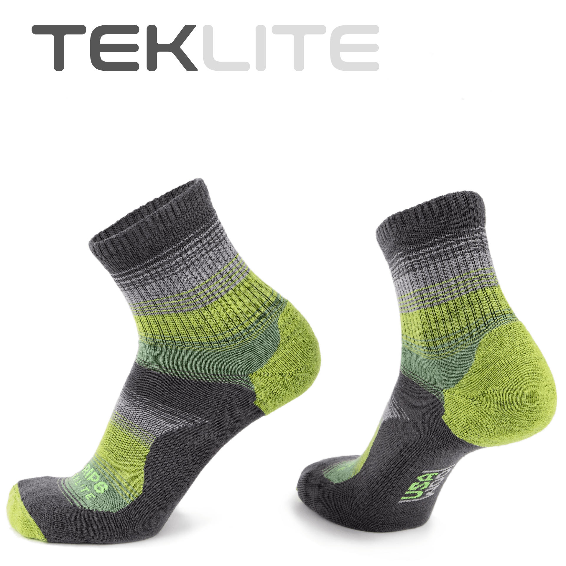 Wool Micro Crew Socks - TEKlite Green